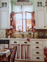 25 Best Ideas About Red Country Kitchens On Pinterest Small French Country Kitchens Country Style Kitchen Farmhouse Kitchen Curtains