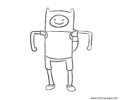 Finn from adventure time coloring page. Kids Finn Adventure Time Se503 Coloring Pages Printable