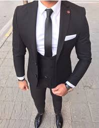 Black 3 Piece Suit Mens 61 How To Wear Black Suit For Men Work Outfit 99outfit Com Black Suit Men Suit Fashion Designer Suits For Men