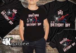 Family Personalised Birthday Boy Birthday T Shirt Designs Spiderman Birthday Party Theme Shirt Family Birthday Shirts Spiderman Tee Spiderman Birthday Family Birthday Shirts Birthday Boy Shirts
