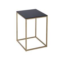 Place this exquisite square end table in your living room to add a sophisticated touch to your decor. Buy Black Glass And Gold Metal Square Side Table From Fusion Living