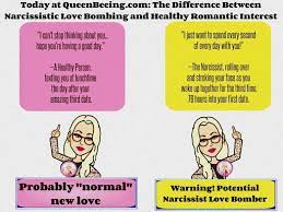 A love bomb refers to when a narcissist, bombs you with an ott amount of affection, flattery, gifts, and praise early in the relationship in order to win over your attention for the purpose. How To Tell The Difference Between Narcissistic Love Bombing And Healthy Romantic Interest Queenbeeing Narcissistic Abuse Recovery Support