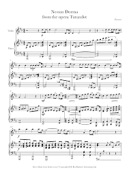 25 29 33 nessun dorma page 3. Puccini Nessun Dorma From Turandot Sheet Music For Violin 8notes Com