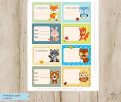 Labels Animals Set Back To School Labels Printable School Labels Tags Book Labels Stickers Kids Cards Labeling Book Labels School Labels Printable Labels