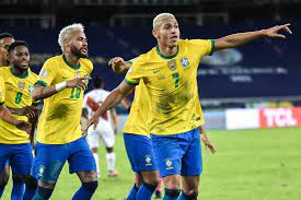 Ederson, fagner, alex sandro, marquinhos, eder militao, coutinho (henrique, 84e), allan. Copa America Suivez La Premiere Demi Finale Bresil Perou En Direct Sport Fr