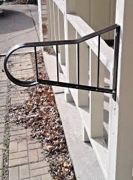 Our fencing and this stair railing is rustic with a rusty oxidized surface, and many customers like that antique look. New Unique Wrought Iron 1 2 Step Handrail Steel Grab Rail Home Decor Small Wrought Iron Handrail Steel Stairs