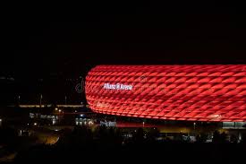 Find the perfect allianz arena night stock photo. The Soccer Stadium Allianz Arena In English Alliance Arena In Munich Of The Team Fc Bayern Munich At Night In Red Colors Editorial Photography Image Of Bundesliga City 142444727