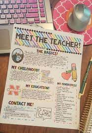 Meet The Teacher Newsletter Template Editable Bright Stripes Back To School School Classroom Teacher Newsletter Template Teaching