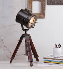 Industrial Style Vintage Movie Spot Light Floor Standing Tripod Lamp Ebay Tripod Lamp Lamp Tripod Table Lamp