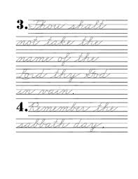 How to write one to ten in cursive form and how to write fast handwriting beautifully.learn the writing styles from one to ten. The 10 Commandments Cursive Handwriting Practice Tpt