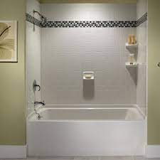 This bathtub surround isn't as basic as it first seems. Diy Projects And Ideas Tile Tub Surround Bathroom Tile Designs Bathtub Tile