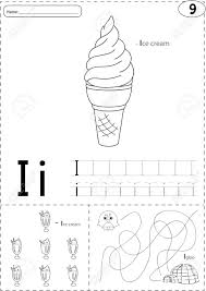 The phonetic alphabet is the list of symbols or codes that shows what a speech sound or letter. Cartoon Ice Cream And Igloo Alphabet Tracing Worksheet Writing Royalty Free Cliparts Vectors And Stock Illustration Image 51884340