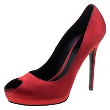 Check spelling or type a new query. Alexander Mcqueen Red Satin Heart Peep Toe Pumps Size 41 For Sale At 1stdibs