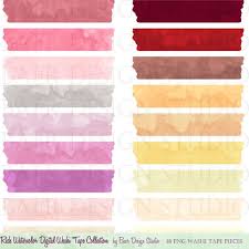 Washi Tape Clip Art Clip Art Watercolor Clip Art Commercial Etsy Washi Tape Pink Watercolor Washi