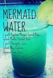 Mermaid Water Drink Recipe Alcohol Drink Recipes Alcoholic Drinks Drinks
