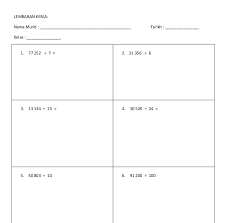 Nak pandai matematik kena rajin buat latihan ye. Soalan Matematik Tahun 3 Bahagi Viral Blog V