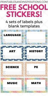 These are stickers for kids but anyone who loves cute printables can use them too! Free Cute Label Stickers For School With Blank Templates Printables And Inspirations School Labels Printables Printable Sticker Labels Labels Printables Free