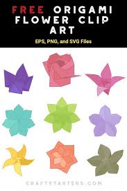 Free Origami Flower Clip Art Flower Clipart Clip Art Origami Flowers