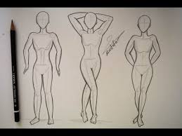 فيديو لتعلم رسم المانيكان تصميم الازياء fashion illustrations design and coloring silk youtube human drawing anime drawings art drawings
