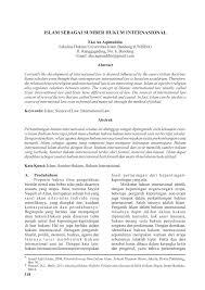 Dalam arti bahwa sunnah itu sebenarnya adalah risalah dari allah yang manifestasikan dalam maka peranan ijtihad semakin penting untuk membuktikan keluasan dan keluwesan hukum islam. Pdf Islam Sebagai Sumber Hukum Internasional