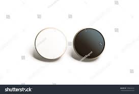 Blank Black And White Round Gold Lapel Badge Mock Up Front View 3d Rendering Empty Luxury Hard Enamel Pin Mockup Hard Enamel Pin Design Template Hard Enamel