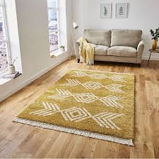 Black And White Boho Rug Dunelm Boho 8886 Yellow Rug Dunelm Boho Rugs Bedroom Boho Rug Rugs On Carpet
