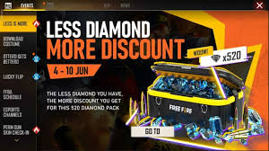 Pj salival • 3,4 тыс. Free Fire Less Diamond More Discount Event Get 520 Diamonds At 160 Inr Mobile Mode Gaming
