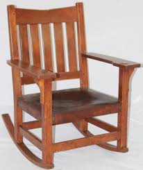 gustav stickley oak v back rocking chair rocking chair chair stickley