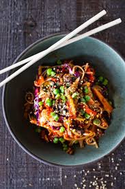 Vegetarian noodle soup with roasted carrot: Kimchi Noodles Feasting At Home