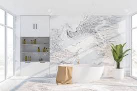 These stunning luxury bathrooms bring inspiration on layout, contemporary bathtubs, modern basins, unique marble finishes look marvellous. Interior Of Luxury Bathroom With White Marble Walls And Floor Stock Photo Picture And Royalty Free Image Image 127789035
