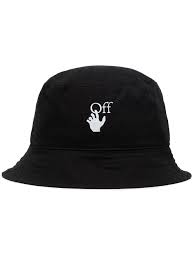 Off White Logo Print Cotton Bucket Hat Farfetch In 2021 Funny Bucket Hats Hats For Men Mens Bucket Hats