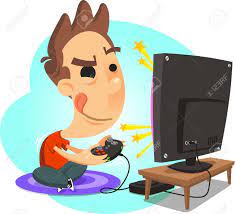 Jugar con ellos es un aliciente más para fomentar la comunicación y el contacto con los hijos, aunque esto. Nino Jugando Videojuego Ilustraciones Vectoriales Clip Art Vectorizado Libre De Derechos Image 72078412