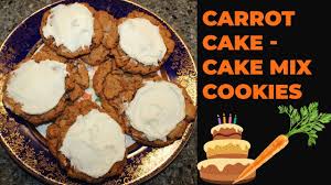 Carrot cake cookies studded with white chocolate chips and smothered in a coconut cream cheese frosting! Making Carrot Cake Cake Mix Cookies Recipe Youtube
