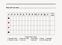 Poker Run Score Sheet Google Search Poker Run Poker