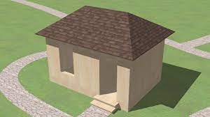 It has the two triangular sides and two trapezoids, but one or two of the sides are cut halfway down to create an eave. How To Build A Hip Roof Hip Roof Roof Architecture Gazebo Roof