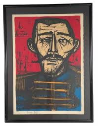 Framed Bernard Gantner "chalet D'alpage" Lithograph