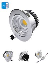 visit to buy dbf silver ultra gorgeous dimmable led cob downlight ac110v 220v 6w 9w 12w 15w recessed led spot light dec led spotlight led spot ceiling lamp