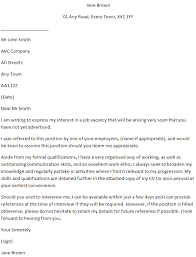 A job application letter can impress a potential employer and set you apart from other applicants. Unadvertised Jobs Cover Letter Example Learnist Org