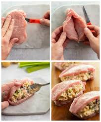 And they are way cheaper to buy too. Oven Baked Stuffed Pork Chops The Cozy Cook