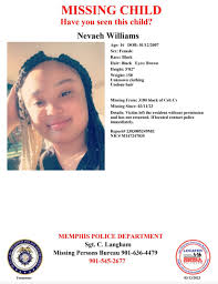Have you seen Nevaeh Williams? Report #2303005249ME