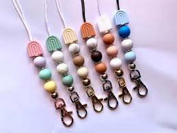 Beaded Lanyard Teacher Lanyard Luxury Silicone Rainbow Arch Etsy Australia