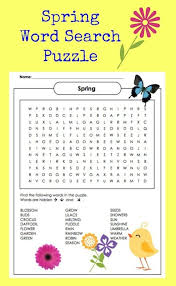 This is a super cute spring word search with only 12 hidden words. Spring Word Search Puzzle Printable Jinxy Kids