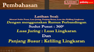 Diketahui panjang busur suatu lingkaran adalah 22 cm. Pembahasan Latihan Soal Matematika Smp Mts Kelas 8 Tentang Panjang Busur Sudut Pusat Dan Luas Juring Lingkaran Blognya Pabaiq