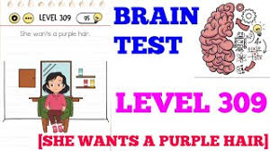 The game offers numerous tricky brain teasers that will exercise your bored mind. Brain Test Tricky Puzzles Level 309 She Wants A Purple Hair Solution Or Walkthrough Youtube