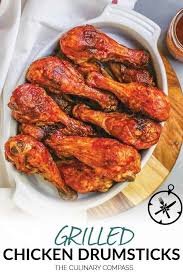 Grill for 30 minutes, rotating every 10 minutes, or until they reach an internal temperature 165 degrees f. Grilled Chicken Drumsticks The Culinary Compass