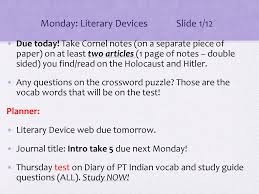 The main character (protagonist) in a story'; 8th Grade Week 13 Agenda Objectives 11 26 12 11 29 12 Ppt Download