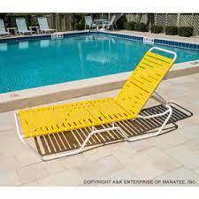 Quality aluminum strap furniture that withstands the test of time is perfect for hotels, hoa's or any venue to bring comfort and function to your outdoor area. Vinyl Strap Chaise Lounge Pool Lounge Chairs Commercial Outdoor Furniture