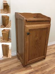 Wood Wastebasket Kitchen Organizer Storage Trash Can Etsy Kitchen Trash Cans Waste Basket Trash Can