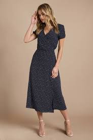 Looking For The Penelope Navy Polka Dot Midi Dress Find Midi Dresses And More At Tobi 50 Off Your First Order Modest Dresses Clothes For Women Fashion