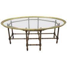 Time & again auction gallery. English Chinese Chippendale Faux Bamboo Glass Brass Tray Top Coffee Table For Sale At 1stdibs
